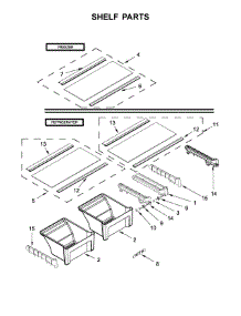 Shelf Parts parts for Ikea Top-Mount Refrigerator IRT138FDM00 from AppliancePartsPros.com