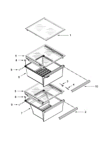Refrigerator Shelf Parts parts for Ikea Side-By-Side Refrigerator ISC21CNEDS00 from AppliancePartsPros.com