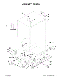 Cabinet Parts parts for Ikea Side-By-Side Refrigerator ISF25D2XBM01 from AppliancePartsPros.com
