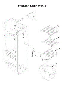 Freezer Liner Parts parts for Ikea Side-By-Side Refrigerator ISF25D2XBM01 from AppliancePartsPros.com