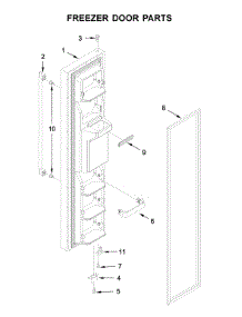 Freezer Door Parts parts for Ikea Side-By-Side Refrigerator ISF25D2XBM01 from AppliancePartsPros.com