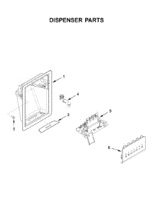 Dispenser Parts parts for Ikea Side-By-Side Refrigerator ISF25D2XBM01 from AppliancePartsPros.com