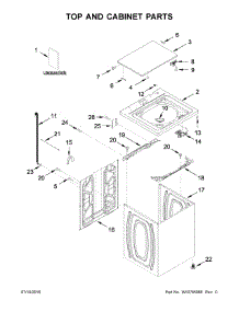 Top And Cabinet Parts parts for Inglis Washer ITW4671EW0 from AppliancePartsPros.com
