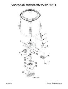 Gearcase, Motor And Pump Parts parts for Inglis Washer ITW4671EW1 from AppliancePartsPros.com