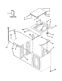 Top And Cabinet Parts parts for Inglis Washer ITW4771DQ0 from AppliancePartsPros.com
