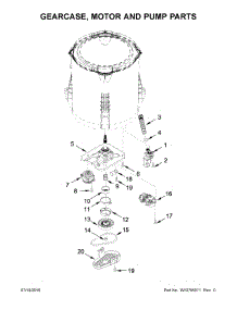 Gearcase, Motor And Pump Parts parts for Inglis Washer ITW4771EW0 from AppliancePartsPros.com