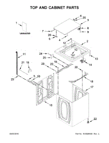 Top And Cabinet Parts parts for Inglis Washer ITW4871FW0 from AppliancePartsPros.com