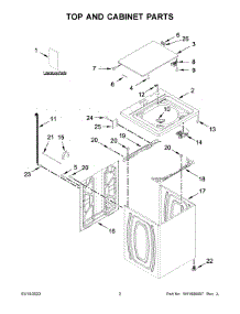 Top And Cabinet Parts parts for Inglis Washer ITW4871FW3 from AppliancePartsPros.com