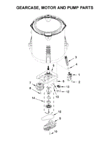Gearcase, Motor And Pump Parts parts for Inglis Washer ITW4880HW1 from AppliancePartsPros.com
