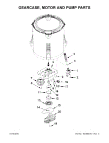 Gearcase, Motor And Pump Parts parts for Inglis Washer ITW4971EW0 from AppliancePartsPros.com