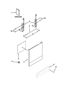Door And Panel Parts parts for Ikea Dishwasher IUD3100BW4 from AppliancePartsPros.com
