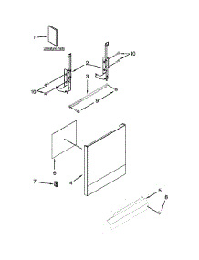 Door And Panel Parts parts for Ikea Dishwasher IUD3100BW5 from AppliancePartsPros.com