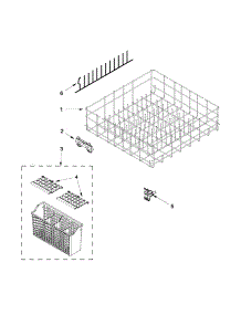 Lower Rack Parts parts for Ikea Dishwasher IUD6100BB1 from AppliancePartsPros.com