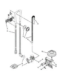 Fill, Drain And Overfill Parts parts for Ikea Dishwasher IUD6100BB3 from AppliancePartsPros.com