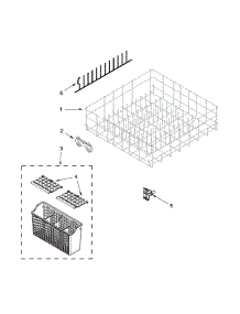Lower Rack Parts parts for Ikea Dishwasher IUD6100BB3 from AppliancePartsPros.com