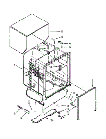 Tub And Frame Parts parts for Ikea Dishwasher IUD7070DS1 from AppliancePartsPros.com