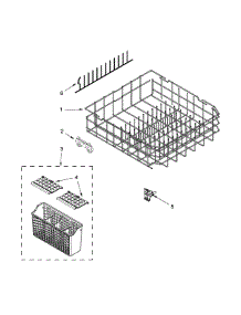 Lower Rack Parts parts for Ikea Dishwasher IUD7070DS1 from AppliancePartsPros.com