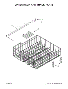 Upper Rack And Track Parts parts for Ikea Dishwasher IUD7555DS3 from AppliancePartsPros.com