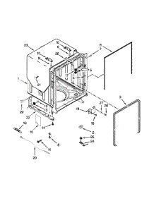 Tub And Frame Parts parts for Ikea Dishwasher IUD8010DS0 from AppliancePartsPros.com