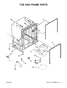 Tub And Frame Parts parts for Ikea Dishwasher IUD8010DS3 from AppliancePartsPros.com