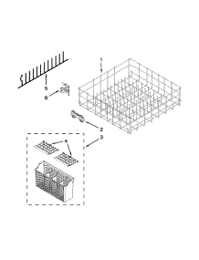 Lower Rack Parts parts for Ikea Dishwasher IUD8100YS3 from AppliancePartsPros.com