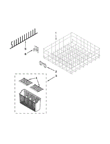 Lower Rack Parts parts for Ikea Dishwasher IUD8100YS4 from AppliancePartsPros.com