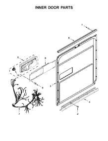 Inner Door Parts parts for Ikea Dishwasher IUD8555DX4 from AppliancePartsPros.com