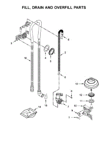 Fill, Drain And Overfill Parts parts for Ikea Dishwasher IUD8555DX4 from AppliancePartsPros.com