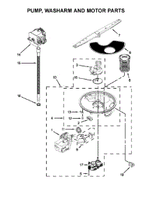 Pump, Washarm And Motor Parts parts for Ikea Dishwasher IUD8555DX4 from AppliancePartsPros.com