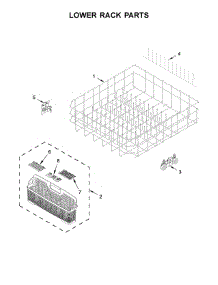 Lower Rack Parts parts for Ikea Dishwasher IUD8555DX4 from AppliancePartsPros.com