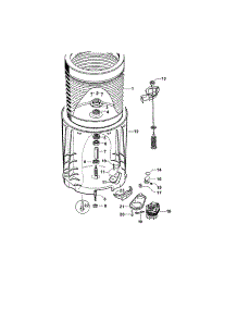Inner & Outer Bowls / Pump parts for  Washer IWL12-96154B from AppliancePartsPros.com