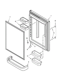 Refrigerator Door Parts parts for Ikea Bottom-Mount Refrigerator IX3HHEXDSM00 from AppliancePartsPros.com