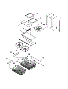 Shelf Parts parts for Ikea Bottom-Mount Refrigerator IX3HHEXDSM00 from AppliancePartsPros.com