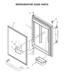 Refrigerator Door Parts parts for Ikea Bottom-Mount Refrigerator IX3HHGXSS000 from AppliancePartsPros.com