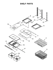 Shelf Parts parts for Ikea Bottom-Mount Refrigerator IX3HHGXSS000 from AppliancePartsPros.com