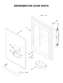 Refrigerator Door Parts parts for Ikea Bottom-Mount Refrigerator IX3HHGXSS001 from AppliancePartsPros.com