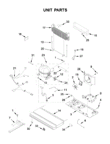 Unit Parts parts for Ikea Bottom-Mount Refrigerator IX3HHGXSS001 from AppliancePartsPros.com