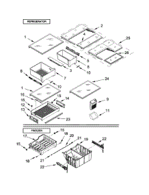 Shelf Parts parts for Ikea Bottom-Mount Refrigerator IX5BBEXDS00 from AppliancePartsPros.com