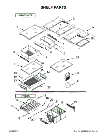 Shelf Parts parts for Ikea Bottom-Mount Refrigerator IX5BBEXDS01 from AppliancePartsPros.com