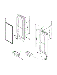Refrigerator Door Parts parts for Ikea Bottom-Mount Refrigerator IX6HHEXDSM00 from AppliancePartsPros.com
