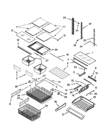 Shelf Parts parts for Ikea Bottom-Mount Refrigerator IX6HHEXDSM00 from AppliancePartsPros.com