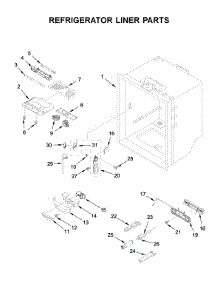 Refrigerator Liner Parts parts for Ikea Bottom-Mount Refrigerator IX6HHEXDSM03 from AppliancePartsPros.com
