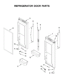 Refrigerator Door Parts parts for Ikea Bottom-Mount Refrigerator IX6HHEXDSM03 from AppliancePartsPros.com