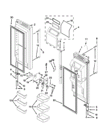 Refrigerator Door Parts parts for Ikea Bottom-Mount Refrigerator IX7DDEXDSM00 from AppliancePartsPros.com