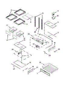 Shelf Parts parts for Ikea Bottom-Mount Refrigerator IX7DDEXDSM00 from AppliancePartsPros.com