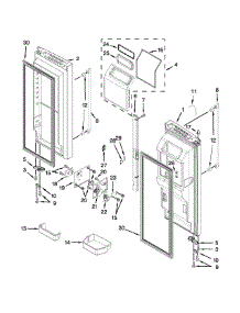 Refrigerator Door Parts parts for Ikea Bottom-Mount Refrigerator IX7DDEXDSM01 from AppliancePartsPros.com