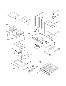 Shelf Parts parts for Ikea Bottom-Mount Refrigerator IX7DDEXDSM01 from AppliancePartsPros.com