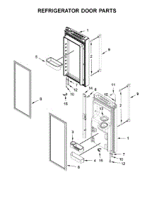 Refrigerator Door Parts parts for Ikea Bottom-Mount Refrigerator IX7DDEXGZ001 from AppliancePartsPros.com