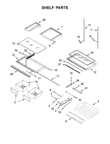Shelf Parts parts for Ikea Bottom-Mount Refrigerator IX7DDEXGZ001 from AppliancePartsPros.com