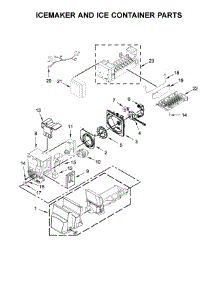 Icemaker And Ice Container Parts parts for Ikea Bottom-Mount Refrigerator IX7DDEXGZ001 from AppliancePartsPros.com